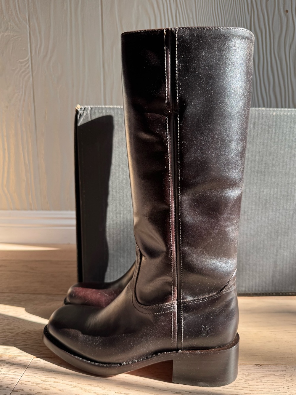 🤎 NEW FRYE CAMPUS 14L Tall Genuine Leather Boots in Bourbon Sz: 8.5 🤎 - Picture 4 of 11